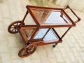 Wooden Tea Trolley 2 step chiniyoti sheesham wood. 