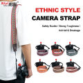 Ethnic Camera Shoulder Strap Wide lanyard Retro Adjustable Neck Sling Belt Universal for canon sony fujifilm nikon Panasonic LM. 