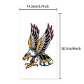 Bald Eagle Waterproof Temporary Tattoo for Arm and Leg, Long-Lasting, Realistic Fake Tattoo for Men and Women. 