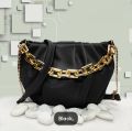 Girls Shoulder Bag with Stylish Golden Chain and Long Strap Crossbody Wallet. 