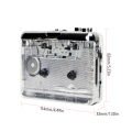 TON010 Cassette Player Portable Tape Recorder To Mp3 Full Transparent Shell USB Cassette Capture To MP3 Format Tape Music Player. 
