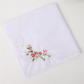 35cm 60 count cotton embroidered handkerchief plain color ladies high-grade cotton handkerchief holiday gift wedding supplies.