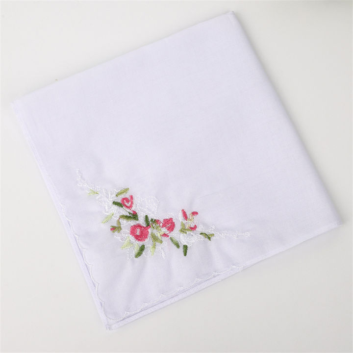35cm%2060%20count%20cotton%20embroidered%20handkerchief%20plain%20color%20ladies%20high-grade%20cotton%20handkerchief%20holiday%20gift%20wedding%20supplies%20-%20Image%202