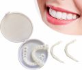 Instant Smile Snap On Teeth Veneers | Comfortable & Flexible Fit Cosmetic Denture Fix for Upper & Lower False Teeth. 