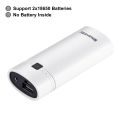 HAWEEL DIY 2x 18650 Battery (Not Included) 5600mAh Power Bank Shell Box with USB Output & Indicator. 