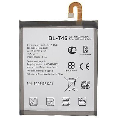 LG V60 ThinQ Battery Bl T46  Mobile pullout orginal battery