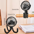 New Multifunctional Childrens Stroller Mini Fan Portable USB Charging Small Fan Mobile Phone Holder Outdoor Handheld Octopus Fan. 