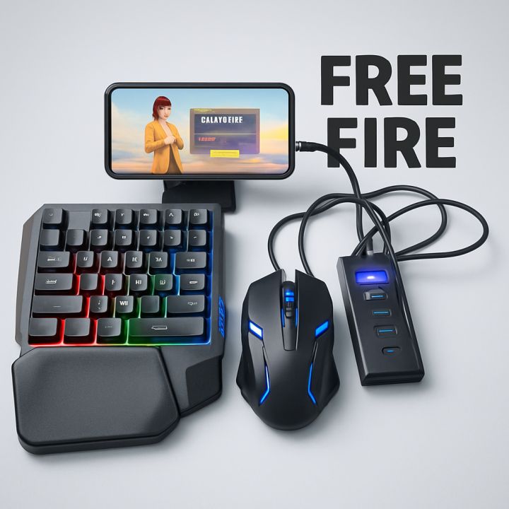 free fire gaming setup