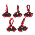 10Pcs 12V Marine Boat Transom LED Stern Light Round White LED Tail Lamp Waterproof IP67 Yacht Side Marker Courtesy Lights Blue.