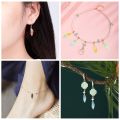 20Pcs/Lot 9x20mm Glazed Crystal Glass Loose Beads Petals Leaf Shape Pendants For DIY Making Jewelry Earing Necklace Accessories.