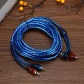 1PC 3m,5m,10m 2 RCA to 2 RCA Plug Car Audio Amplifier Braided Copper Cable Audio Amplifier for Home Cinema Digital Stereo Hi-Fi System. 