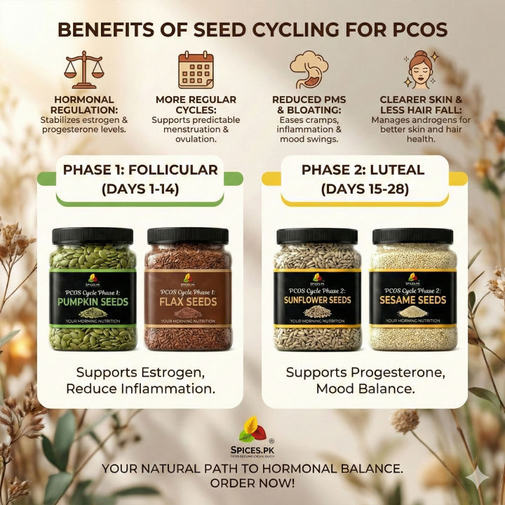 PCOS%20Seed%20Cycling%20Kit%20(400g%20Bundle)%20-%20Pumpkin,%20Sunflower,%20Flax%20&%20Sesame%20Seeds%20(100g%20Each)%20for%20Hormonal%20Balance%20&%20Irregular%20Periods%20-%20Image%204