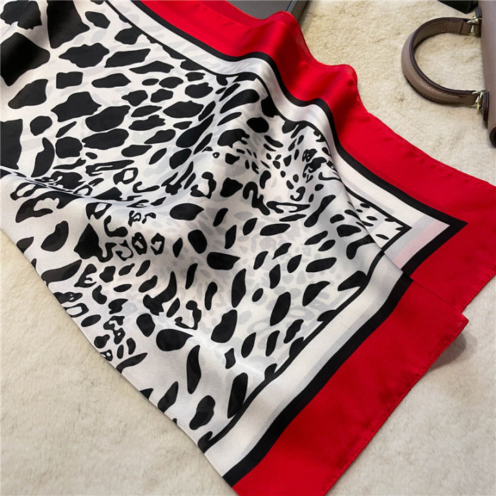 Fashionable%2070*70cm%20Leopard%20Print%20Scarf%20For%20Women%20Spring/summer%20Soft%20Satin%20Borders%20Square%20Bandana%20Sun%20Protection%20Shawls%20-%20Image%206