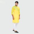 Mens Yellow wedding Special panjabi/Gaye holuder panjabi. 