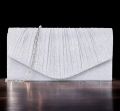 Women's Pleated Evening clutch Dinner Party Handbag. 