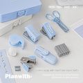 Mini Puncher Stapler Staple Hole Tape Machine Set Ins  Multifunction Scrapbook Tool Box Back To School Student Supplies. 