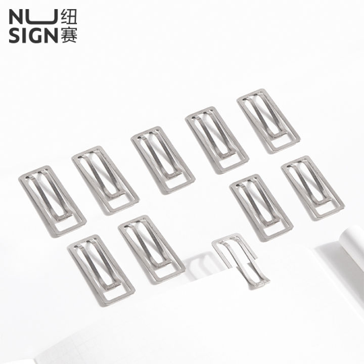 Nusign Paper Clip Silver Color Metal Document Binding Note Clips Bookmark Office Supplies