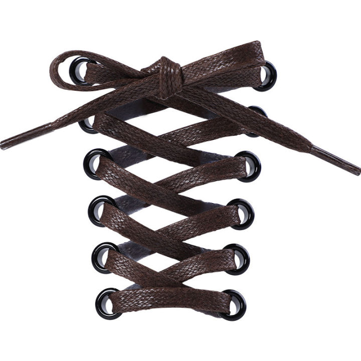 2Pcs/6Pcs%20New%20Flat%20Cotton%20Shoe%20Laces%200.6cm%20Wide%20Waxed%20Shoelaces%20Sneakers%20Boots%20Waterproof%20Leather%20Shoelace%2080/100/120/140/160cm%20-%20Image%205