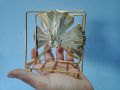 Creative Gold Metal Tissue Holder Storage Organizer Napkin Holder For Dinner Table.