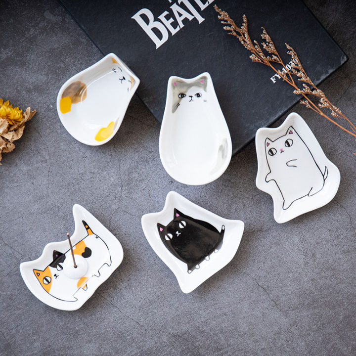1PC%20Japanese%20Grocery%20Animal%20Incense%20Tray%20Thread%20Rack%20Incense%20Tray%20Cat%20Ceramic%20Oil%20Dish%20Plate%20Decoration%20Creative%20Home%20-%20Image%202