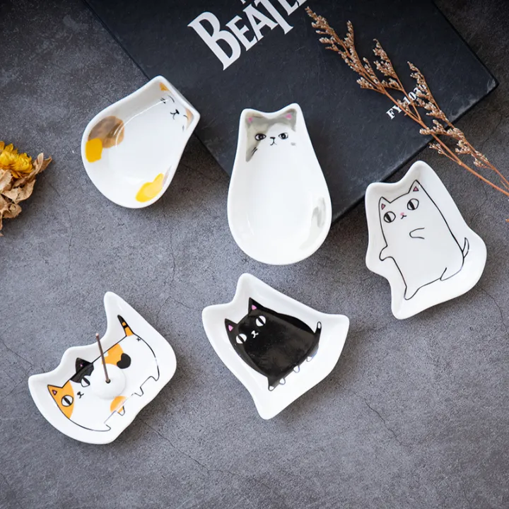 1PC%20Japanese%20Grocery%20Animal%20Incense%20Tray%20Thread%20Rack%20Incense%20Tray%20Cat%20Ceramic%20Oil%20Dish%20Plate%20Decoration%20Creative%20Home%20-%20Image%202