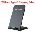 VIKEFON Wireless Charger Station Earphone Phone Fast Charging Charger Holder For iPhone 16-12 Pro Max S24 S23 .