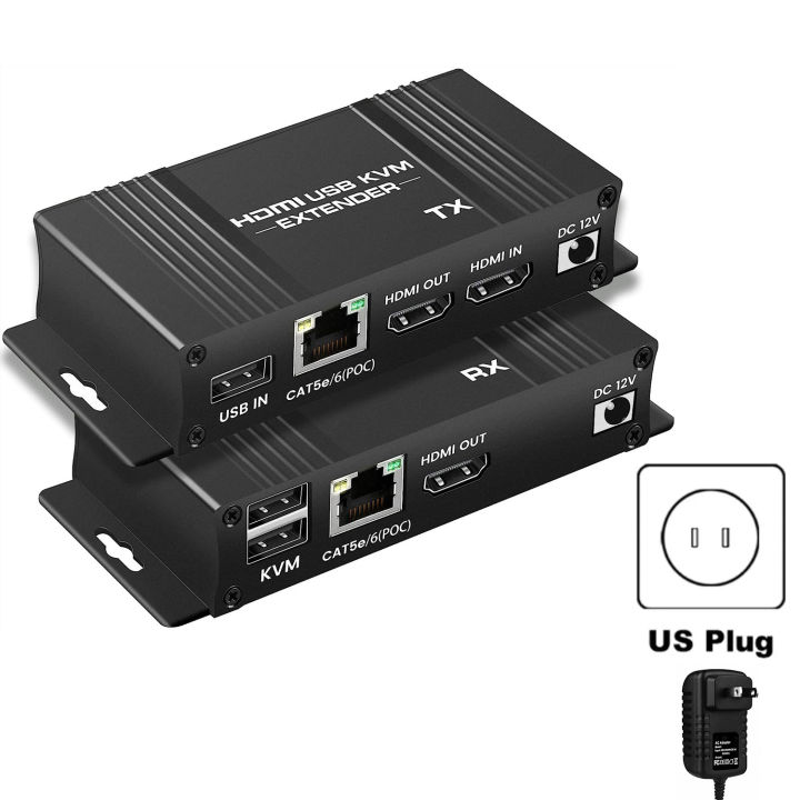 HDMI%20KVM%20Extender%2060m%20over%20Ethernet%20Cat5e/6%201080P%20Extender%20KVM%20USB%20POC%20Cable%20HDMI%20Loop%20Extender%20splitter%20for%20Mouse%20Keyboard%20PC%20-%20Image%207