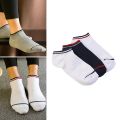 3 Pairs Of Nylon & Cotton Ankle Socks - Cycle Random Colors.