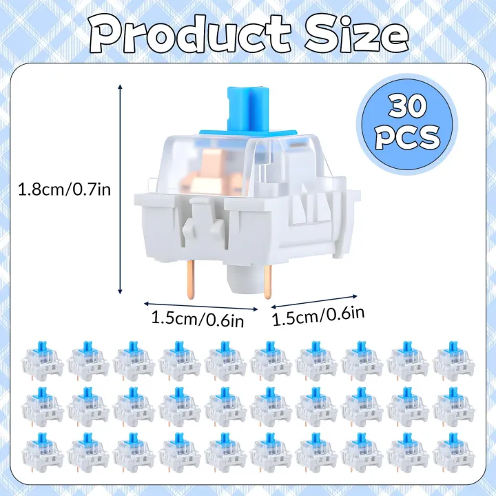 30%20PCS%20Mechanical%20Keyboard%20Switches%203%20Pin%20Blue%20Keyboard%20Clicker%20Replacement%20Keyboards%20Keys%20for%20LED%20Mechanical%20Gaming%20Keyboards%20-%20Image%202