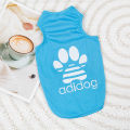 Pet Dog Clothing Summer Soft Polyester Teddy Dog Thin Tank Top Breathable and Cool Dog Cat Clothing Small Dogs T Shirt. 