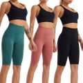 High Waist Sports Biker Shorts Women Naked Feeling Workout Push Up Leggings Tummy Control Yoga Running Fitness Gym Slim Pants.