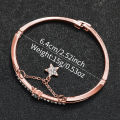 2PCS Women's Watch Fashion Rhinestone Rose Gold Steel Band Analog Quartz Watches Bracelet Set. 
