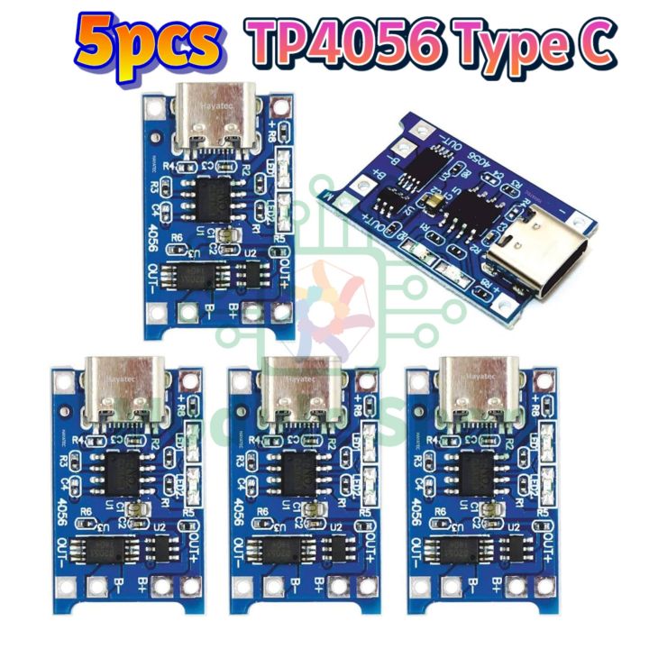 Type C 5V 1A 18650 TP4056 Lithium Battery Charger Module Charging Board With Battery Protection Dual Functions 1A Li-ion low Price 5pcs