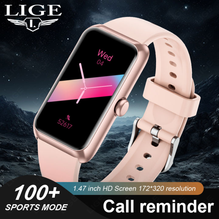 LIGE Bluetooth Call Smart Bracelet Call Reminder Sport Fitness Tracker Smartwatch Men IP68 Waterproof Heart Rate Monitor Watches