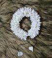 Artificial Cherry flower gajra - Off white natural looking gajra hair accessory for buns and khopa.