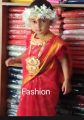 baby katan saree sisuder saree special occasion day saree without blouse pieces FOR kind seven  hand saree age capacity 2 to 4 years. 