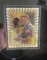 Magic Mirror Photo Frame In 3D Effect 3-In One Mirror+Photo frame+LED Best Gift for Anniversary And Birthdays. 