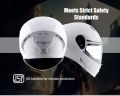 Vega Full Face Helmet – ISI Certified Safety | Best Helmet | Anti-Scratch Visor | vega helmet | safety helmet | white Helmet | race Helmet | Helmet | high quality helmet| Best Helmet in srilanka | imported helmet | vaga race Helmet ( size L ). 