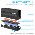 JEYI M.2 2280 SSD HeatSink Cooler, Heavy Duty Aluminum Convective Heat Sink, Passive Heat Sinks with Fins, (35℃ Decrease Max). 