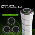 Pickleball Paddle Butt Cover Balance Weighting Block, Self-adhesive Pickleball Racket Handle Counterweight Stability Boosting. 