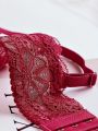 【Low price】French Sexy lace Beauty back no steel ring underwear female small chest gathers triangle cup thin comfortable sexy bras. 