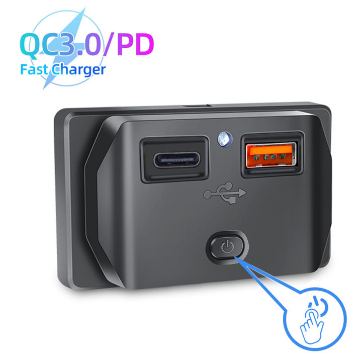 thumbnail image 2 of MICTUNING Dual USB QC 3.0+PD Charger Socket – 12V, LED Voltmeter, 36W 2 of 5