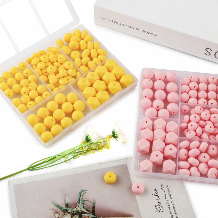 Kovict%20110Pcs/Set%20Silicone%20Beads%20Round%20Lentil%20Hexagon%20Loose%20Bead%20For%20Jewelry%20Making%20DIY%20Necklace%20Bracelet%20Keychain%20Accessories%20-%20Image%202