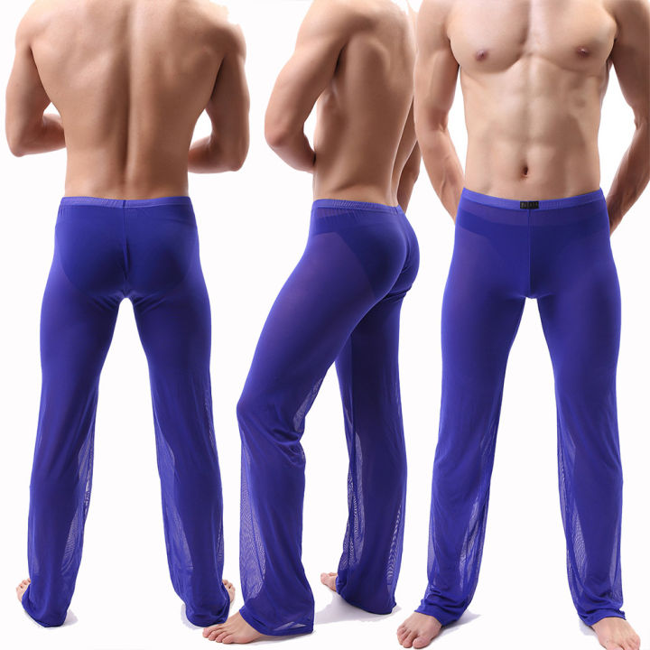 Men's%20Sheer%20Mesh%20Sleep%20Pants%20-%20Silky%20Smooth%20Quick-Dry%20Transparent%20Loungewear%20for%20Home%20Relax%20&%20Nightwear%20Comfort%20All%20Seasons%20-%20Image%206