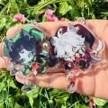 Game The Freak Circus Figure Pierrot Harlequin Cosplay Keychain Acrylic Joker Clown Keyring Key Chain Backpack  Decoration Prop. 