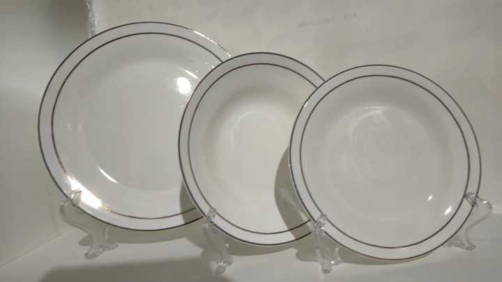PLATE SET 18 PCS NEW BONE CHINA