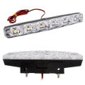 LEEPEE 1 Pair DRL LED Car Daytime Running Lights 6 LEDs DC 12V Auto Fog Light Driving Lamps Car-syling Super Bright. 
