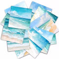 24pcs, Beach Theme Scrapbook Paper, A5 Size, DIY Journals, Material Paper, Patchwork, Photo Albums, Notebooks, Decorations.
