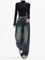 Spring Autumn Wide Leg Jeans Women High Waist Denim Trousers Women's Jeans Harajuku Vintage BF Style Loose Femme Streeetwear. 
