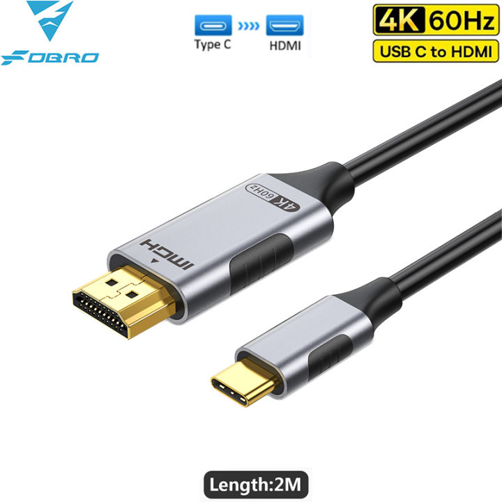 Type C to HDMI Adapter Cable 4K 60Hz USB C to HDMI Cable for MacBook
